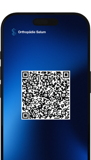QR-Code für die digitale Visitenkarte von Orthopädie Salum